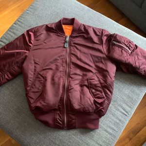 Alpha Industries Maroon Bomber Jacket